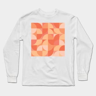 Modern Geometric (Peach) Long Sleeve T-Shirt